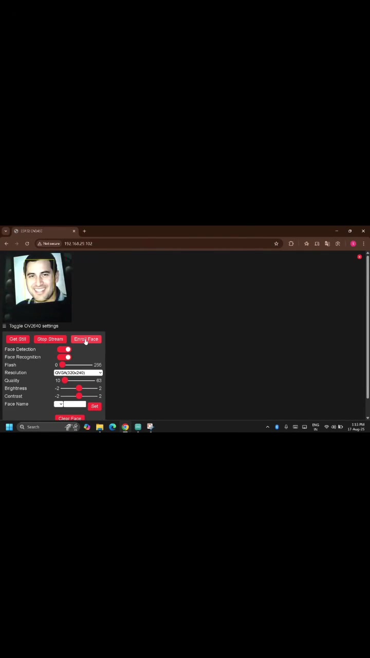 ESP32-CAM Face Recognition System